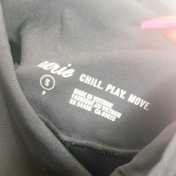 Aerie Chill Play Move Black White Gray High Rise Leggings - Picture 8 of 8